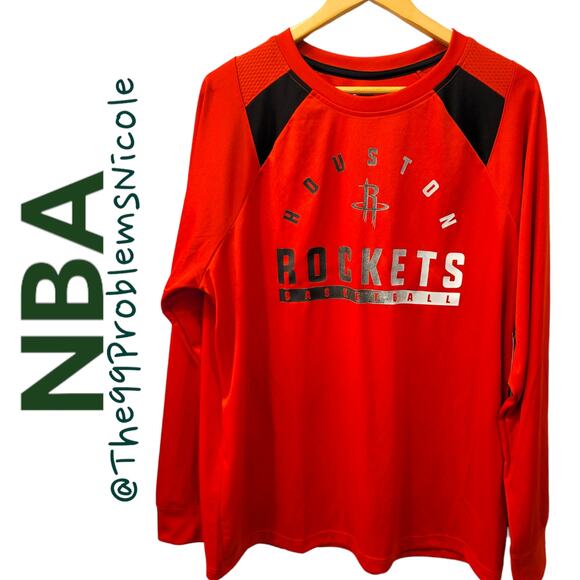 Men's Houston Rockets Long Sleeve Tee - Picture 1 of 8